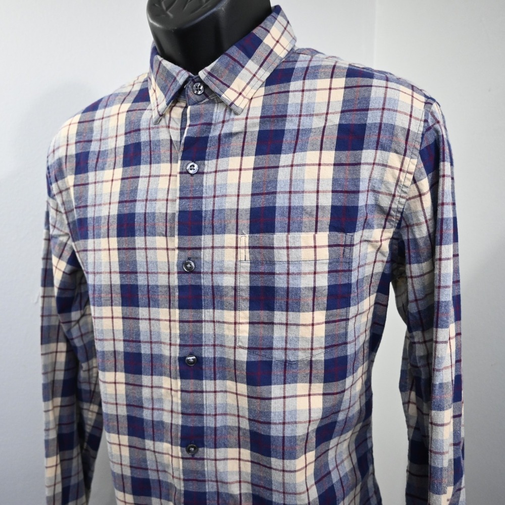 Bonobos Flannel Dress Shirt Plaid Slim Fit Long Sleeve Button Up Mens Medium